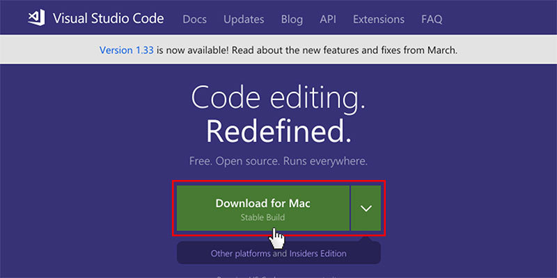Visual Studio Code のウェブサイト
