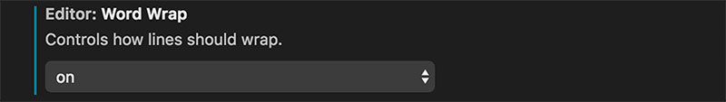 Visual Studio Code Word Wrap