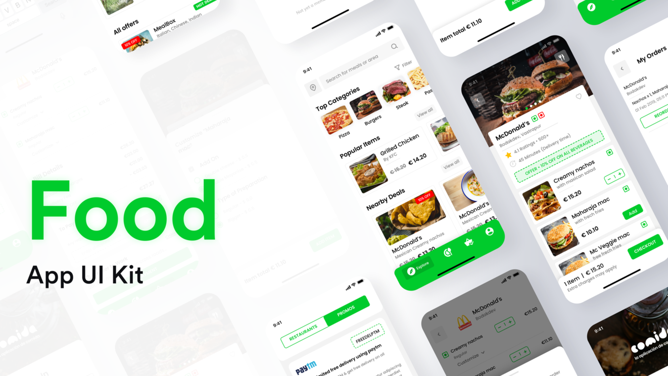 Comida Food App UI Kit
