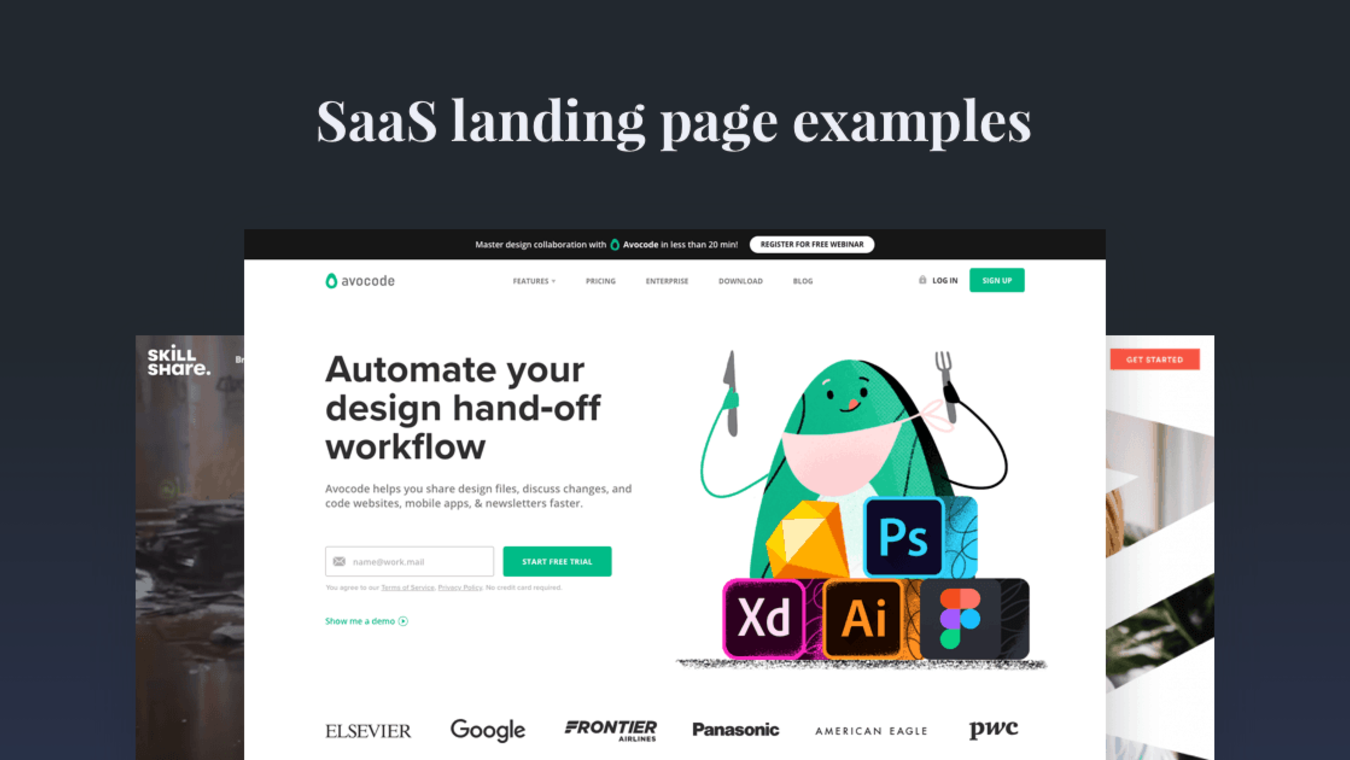 The best SaaS landing page examples for design inspiration - SaaSLandingPage