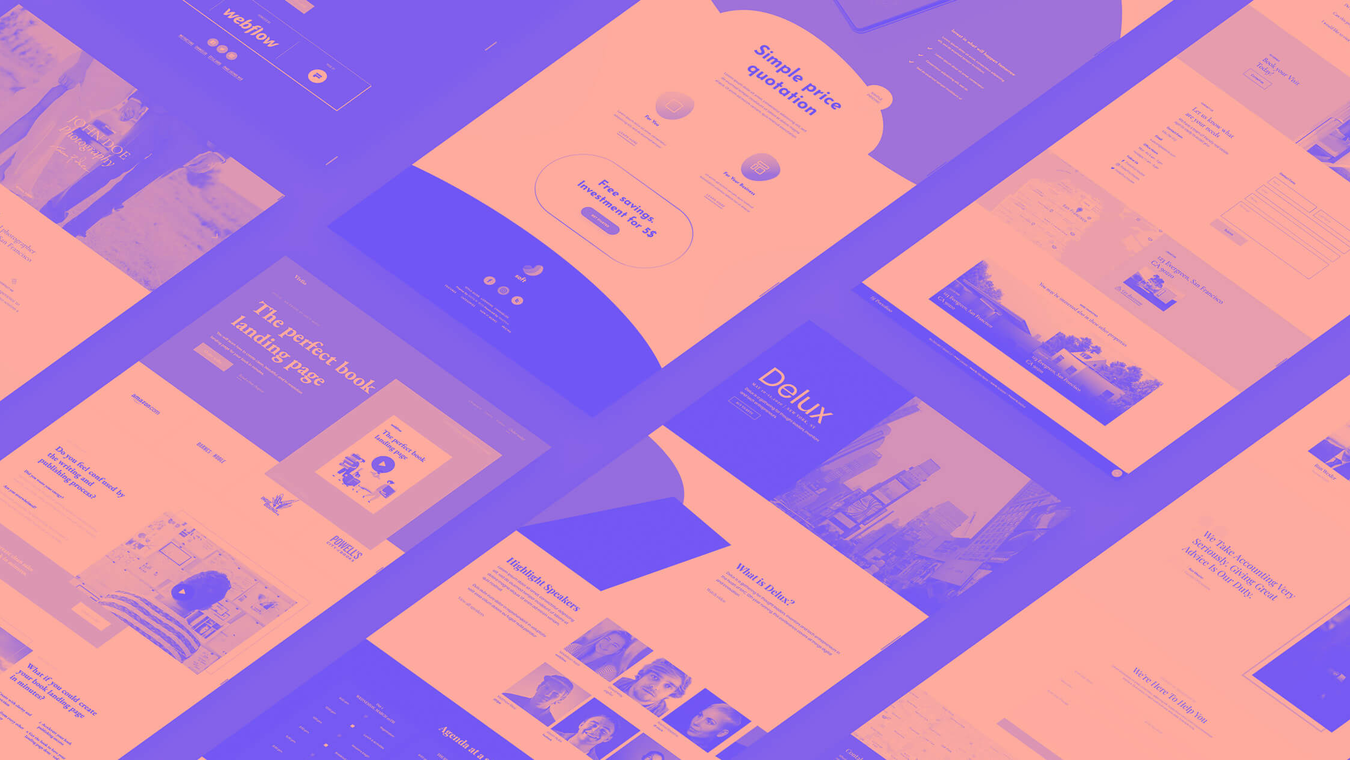 8 unique one-page website templates | Webflow Blog